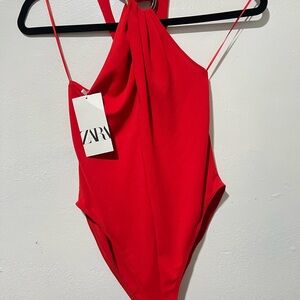 Zara Red Bodysuit
